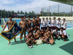 高総体１日目　水球部応援